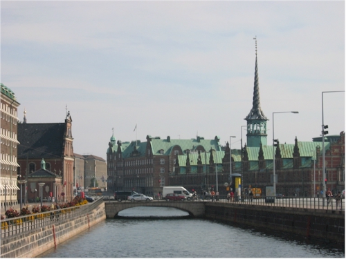 stock exchange over canal
